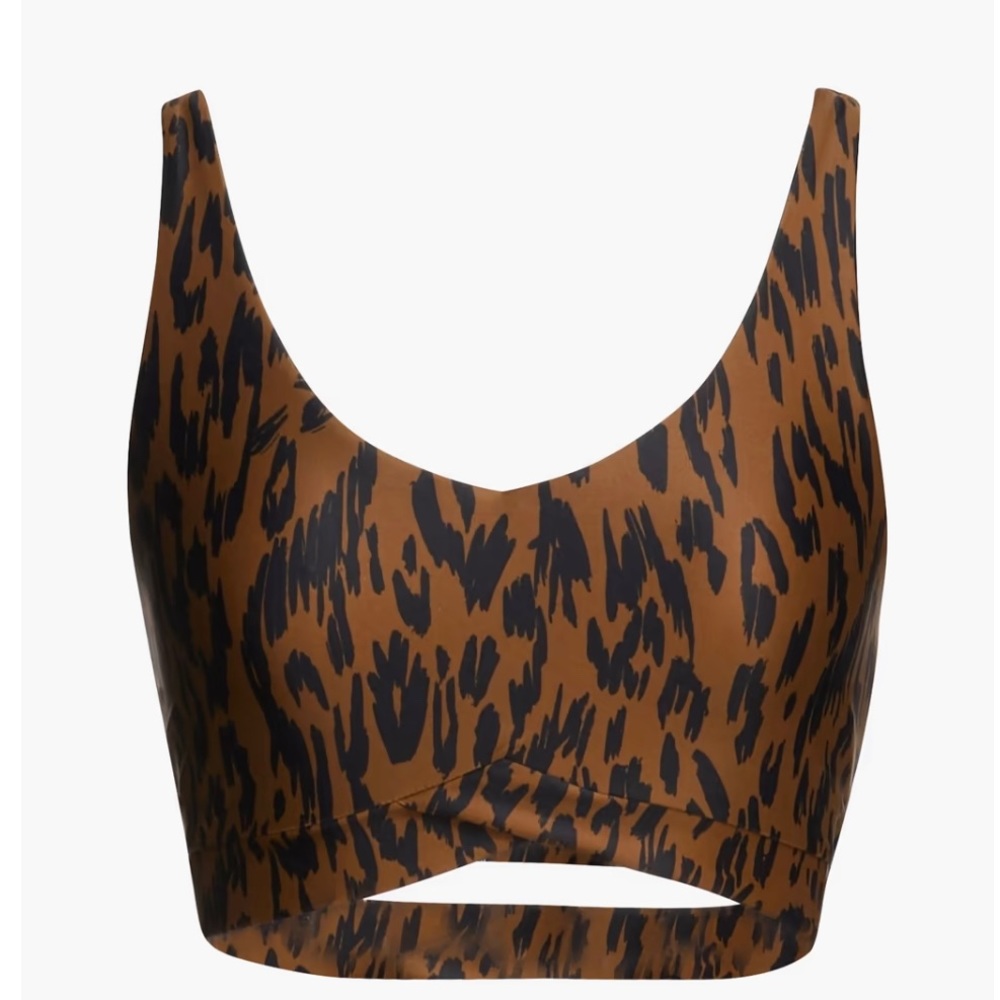The Upside Tropical Bowie Leopard Print Sports Bra - 8